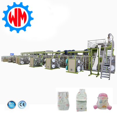 주문 풀 세르보 베이비 기저귀 생산 라인 자동화 제어 시스템 높은 효율성 online manufacture