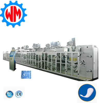 주문 ISO9001을 갖춘 Womeng 고속 풀 세르보 위생 냅킨 제조 기계 online manufacture