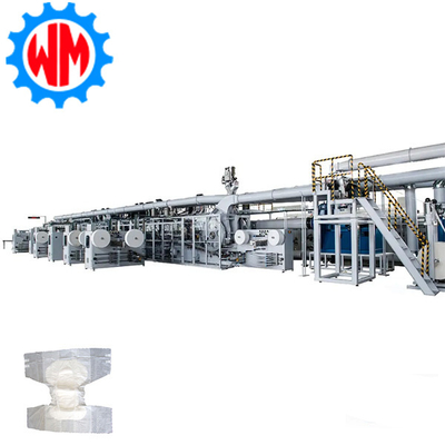 주문 Hot Sell Advanced 350pcs/min Adult Diaper Production Line with 2-3 Operators 온라인 제조