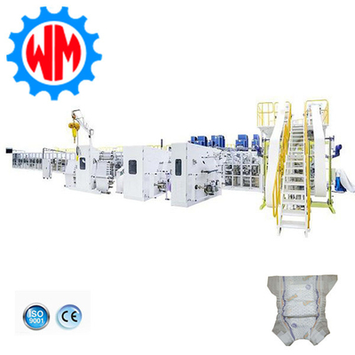 에너지 절약 일회용 아기 기저귀 기계 CE와 400KW 생산 기계